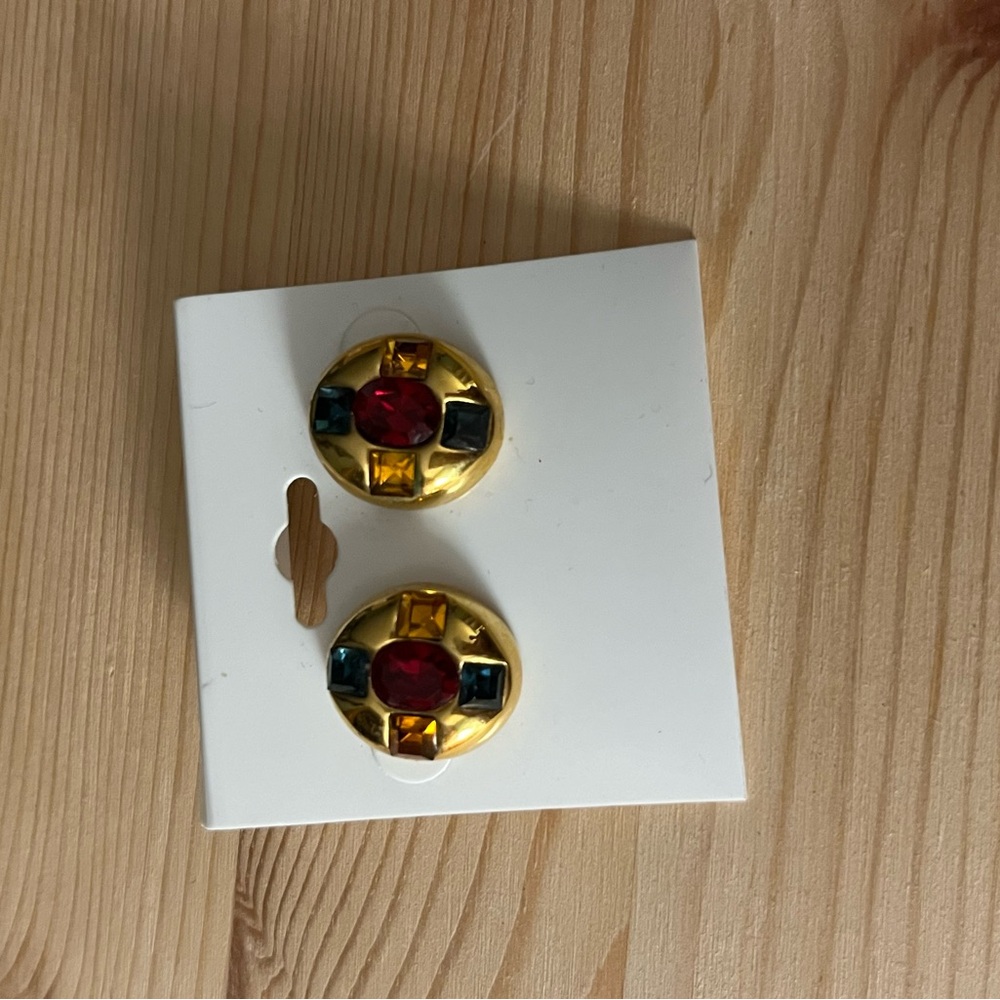 Vintage signed Napier pierced earrings - Picture 8 of 8